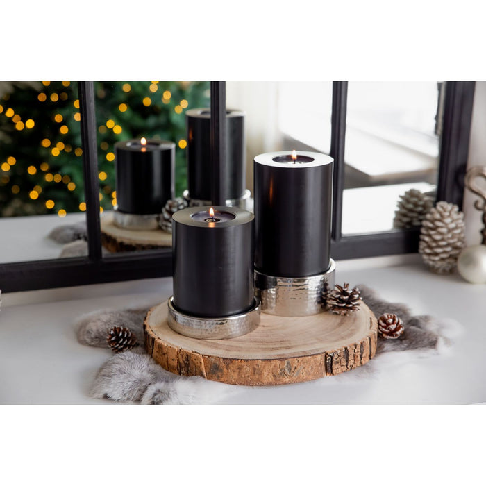 EDZARD Teelichthalter Cornelius black Ø 10 cm / H 12 cm
