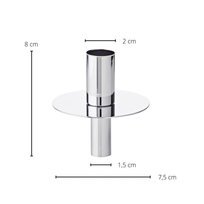 EDZARD Flaschenaufsatz Silber Weinkerze H 8 cm
