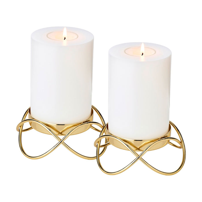 EDZARD 2er Set Kerzenhalter Bastia in gold H 4.5 cm