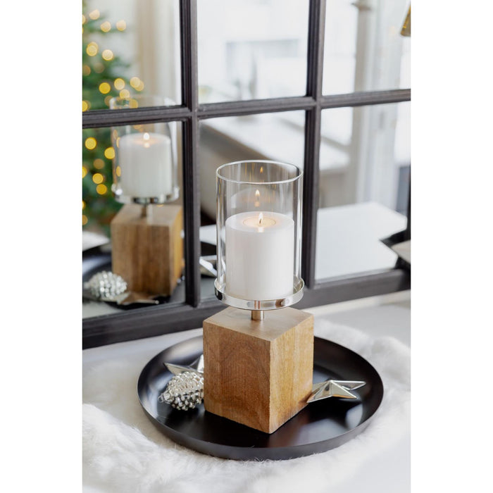 EDZARD Kerzenhalter Meo mit Glas H 31,5 cm