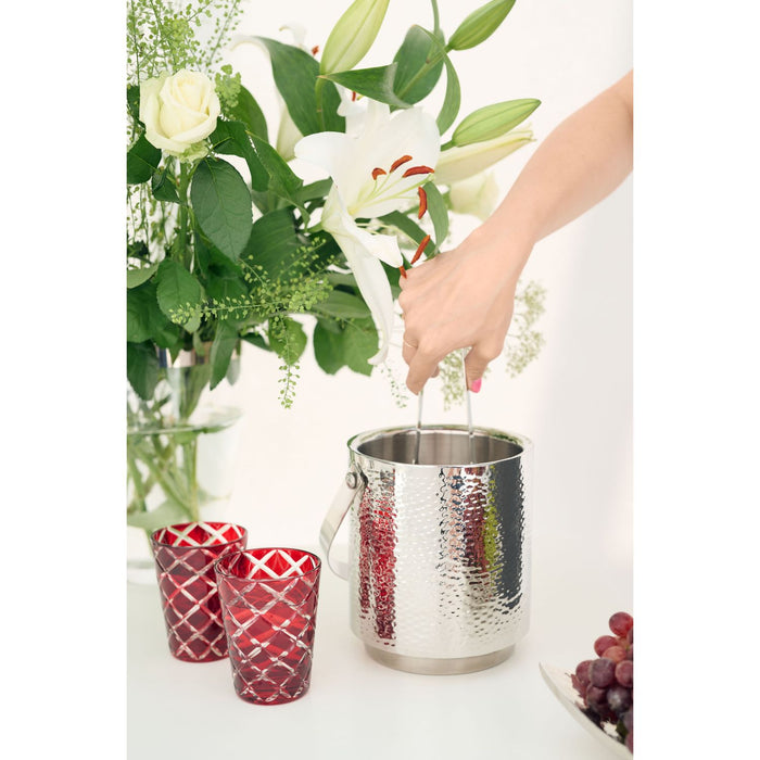 EDZARD Eiseimer Seattle fein gehämmert, Sieb/Zange H 16cm