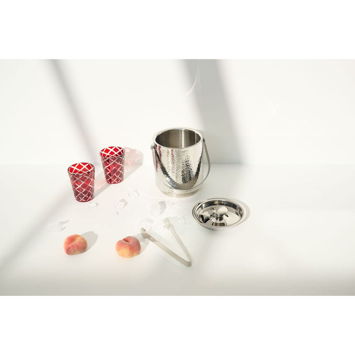 EDZARD Eiseimer Seattle fein gehämmert, Sieb/Zange H 16cm