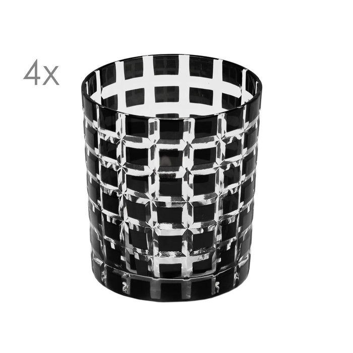 EDZARD Becher Marco schwarz 4er Satz H 9 cm
