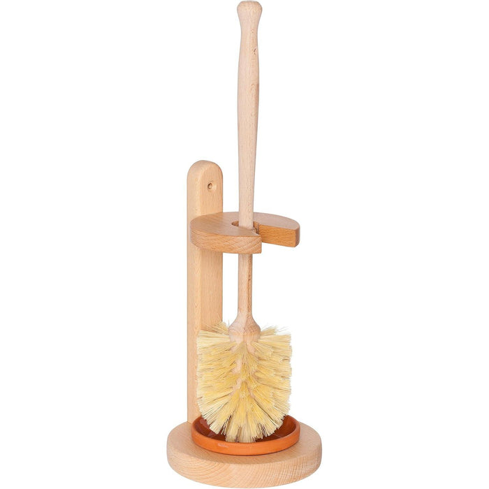 WC Bürste, Kosmetex Holz Klobürste mit WC Ständer aus Buchenholz, Bürste-Standard