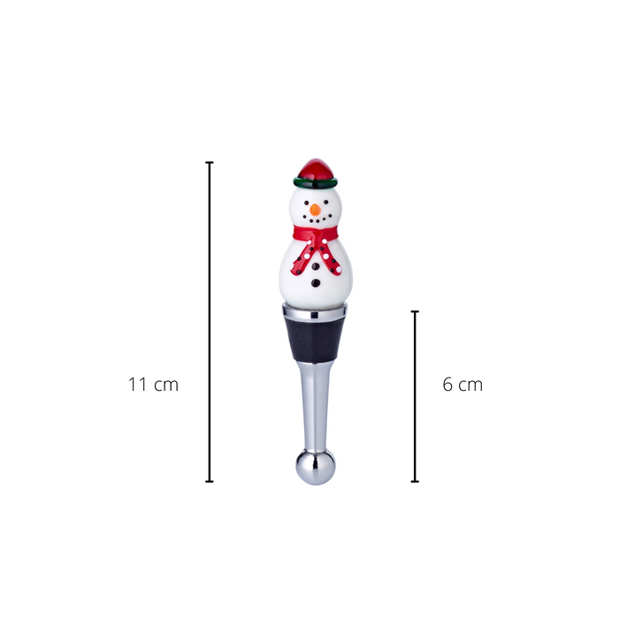 EDZARD Flaschenverschluss Schneemann H 11 cm