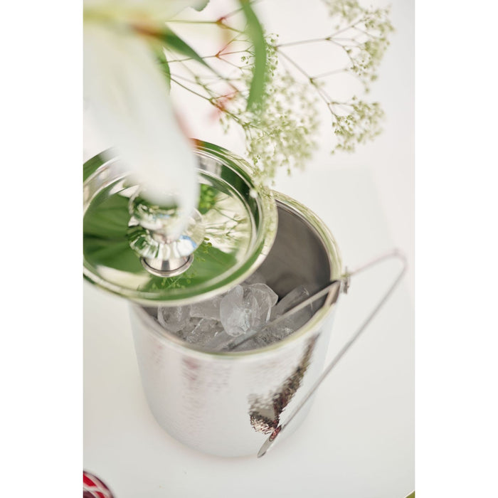 EDZARD Eiseimer Seattle fein gehämmert, Sieb/Zange H 16cm