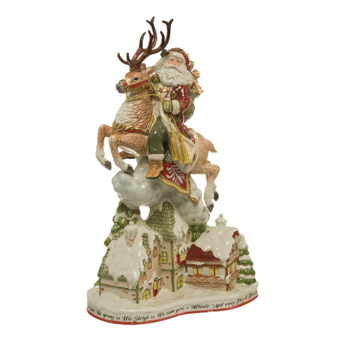 Goebel Fitz & Floyd Christmas Collection Santa mit Häusern - Figur