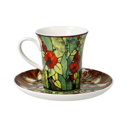 Goebel Louis Comfort Tiffany Tiffany -Schmetterlinge - Espressotasse