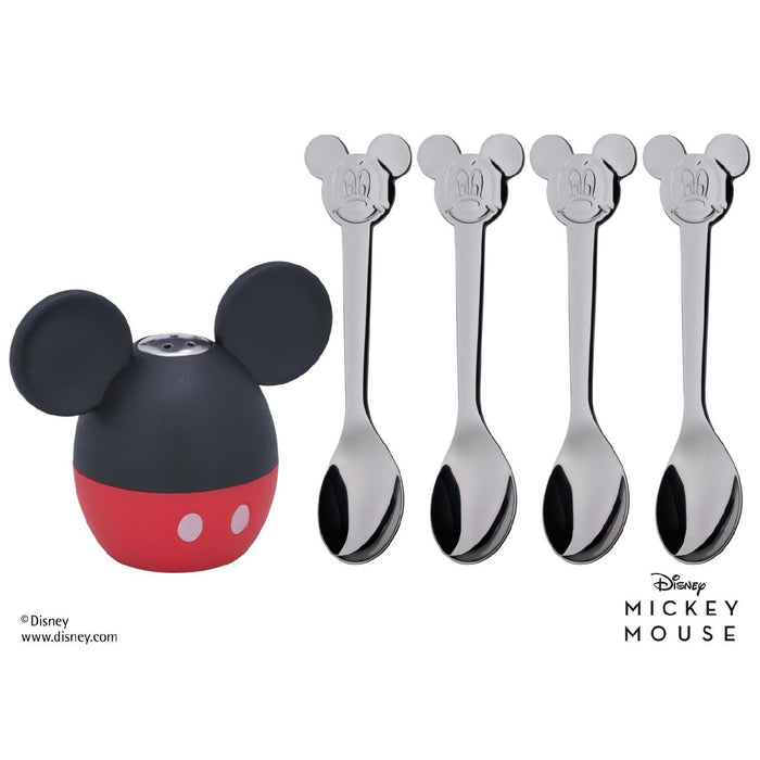 WMF Salzstreuer Mickey Mouse mit vier Löffeln S