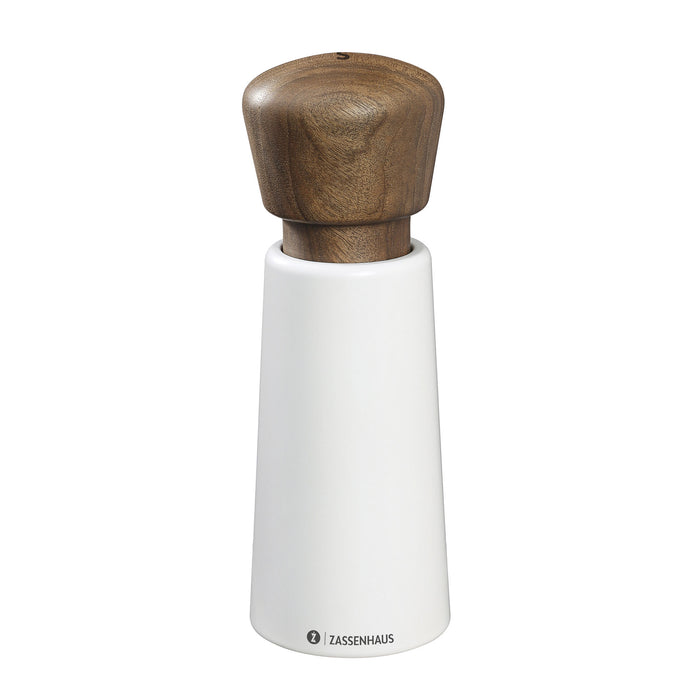 Zassenhaus Salzmühle NORDERNEY 18 cm weiß/Nussbaum