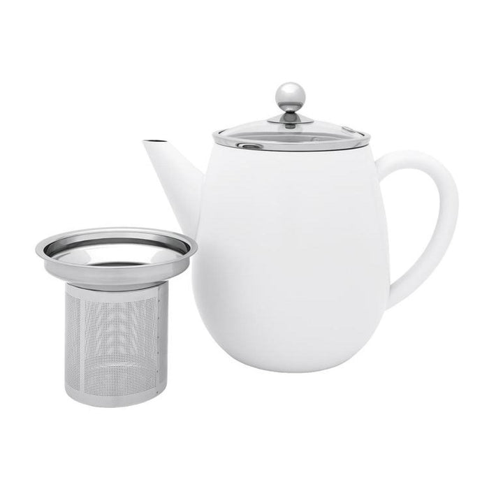 Teekanne Duet EVA matt weiß