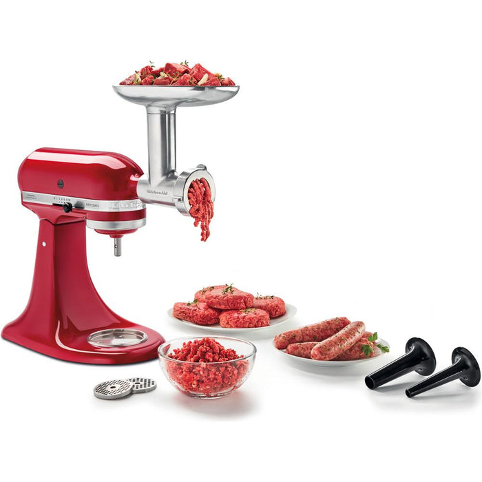KitchenAid Ganzmetall-Fleischwolf mit Wurstfüller 5KSMMGA