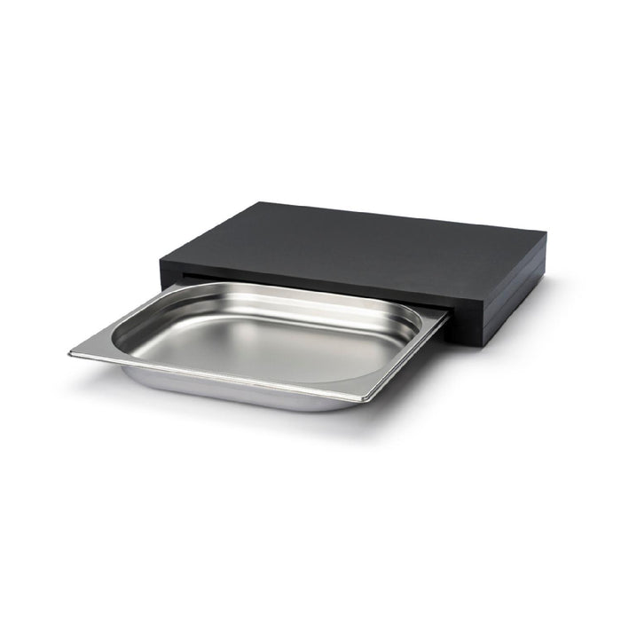 Continenta Schneidebrett mit Schublade, Duracore schwarz  39x27x5 cm
