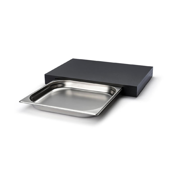 Continenta Schneidebrett mit Schublade, Duracore schwarz  48x32,5x5 cm