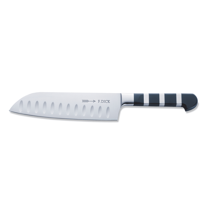 Dick Santoku mit Kullen, 18 cm,