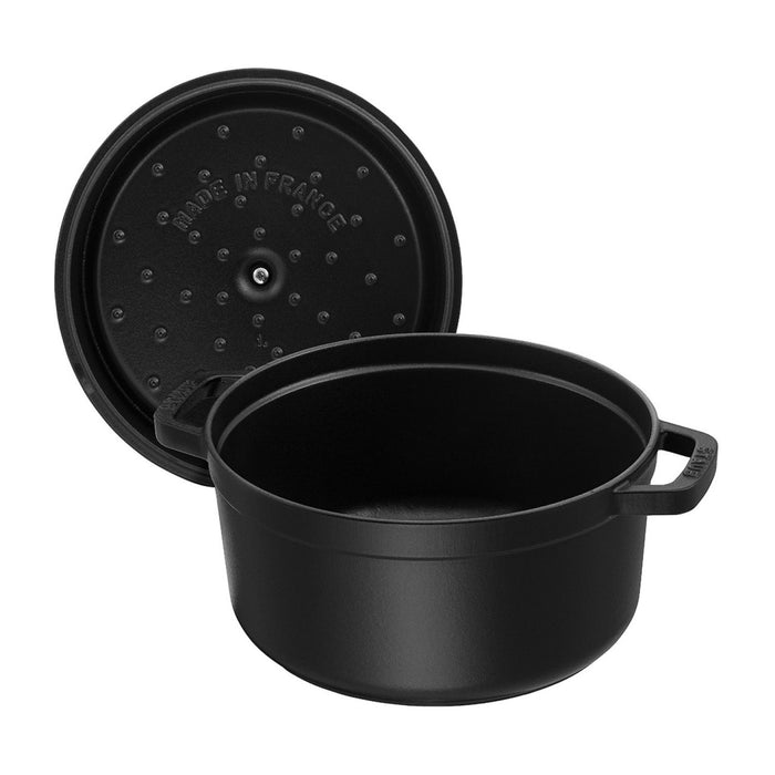 STAUB Cocotte, 28 cm | Schwarz | rund | Gusseisen