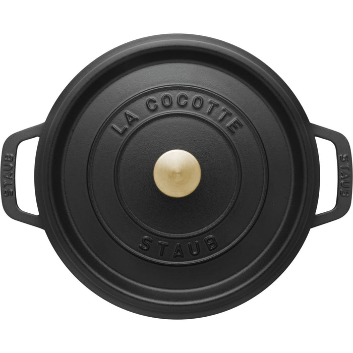 STAUB Cocotte, 28 cm | Schwarz | rund | Gusseisen