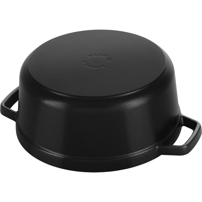 STAUB Cocotte, 28 cm | Schwarz | rund | Gusseisen