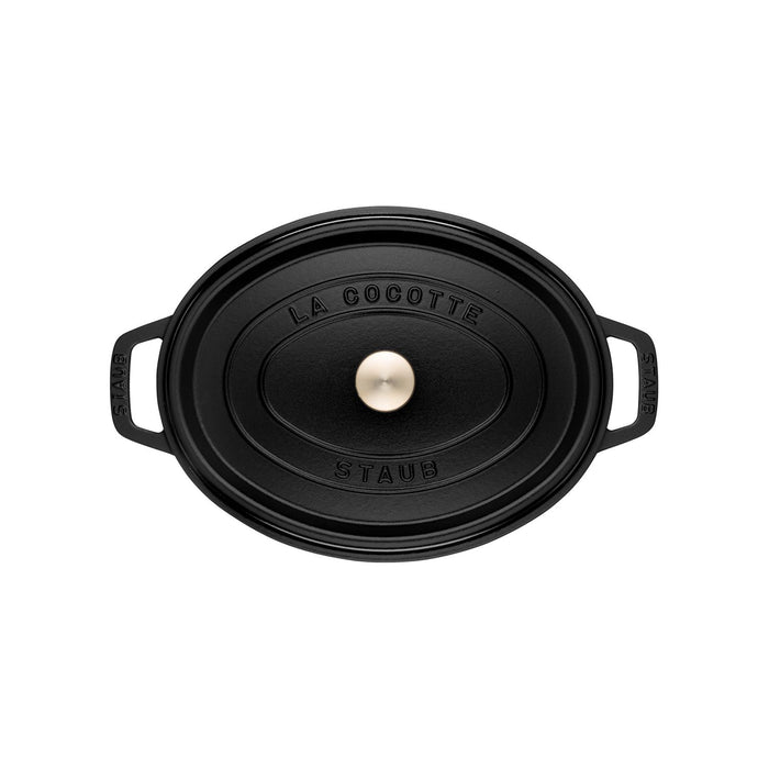 STAUB Cocotte, 37 cm | Schwarz | oval | Gusseisen