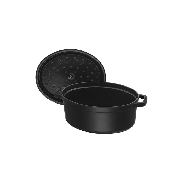 STAUB Cocotte, 37 cm | Schwarz | oval | Gusseisen