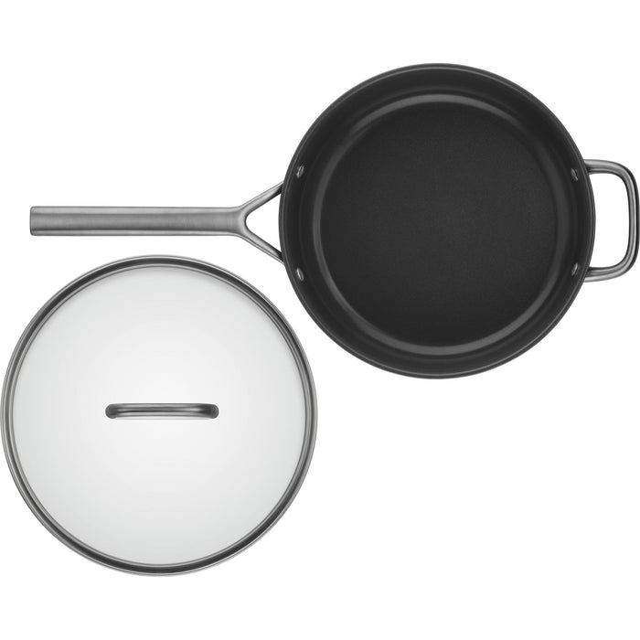 ZWILLING Schmorpfanne mit Glasdeckel, 28 cm | Schwarz | Aluminium | Ceramic Titanium