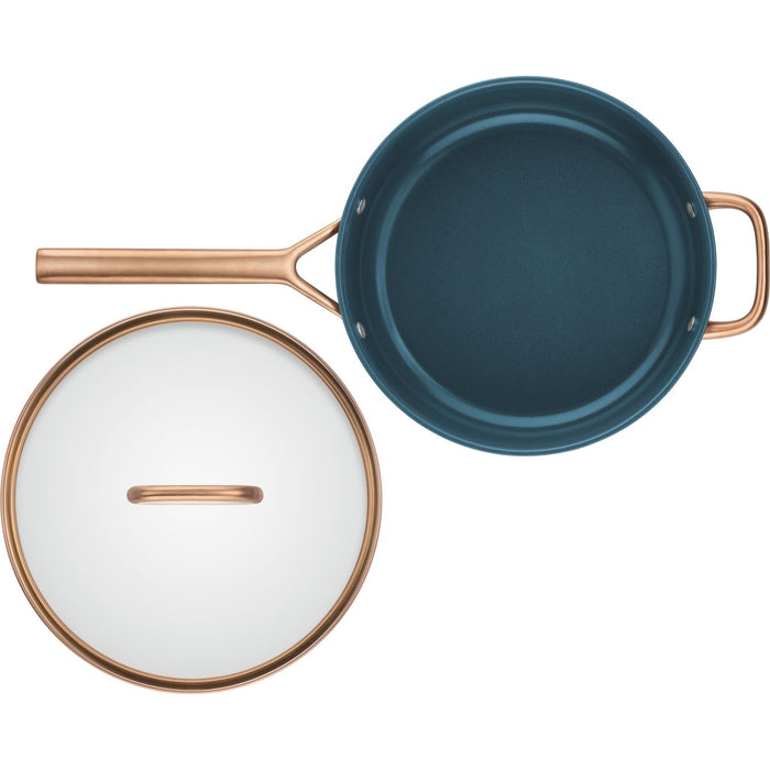 ZWILLING Schmorpfanne mit Glasdeckel, 28 cm | Blau | Aluminium | Ceramic Titanium