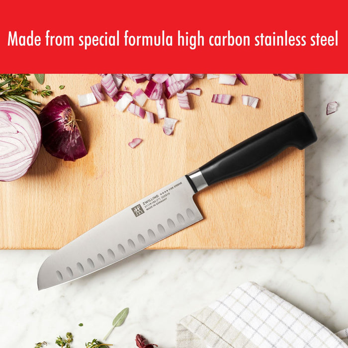 ZWILLING Santokumesser, 18 cm | Kullenschliff