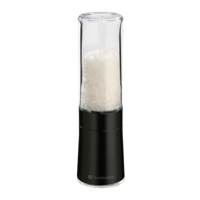 ZASSENHAUS Salzmühle DESSAU 17 cm Schwarz/Glas