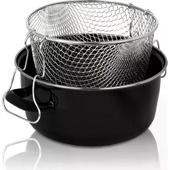 Pommes Frites Topf emailliert