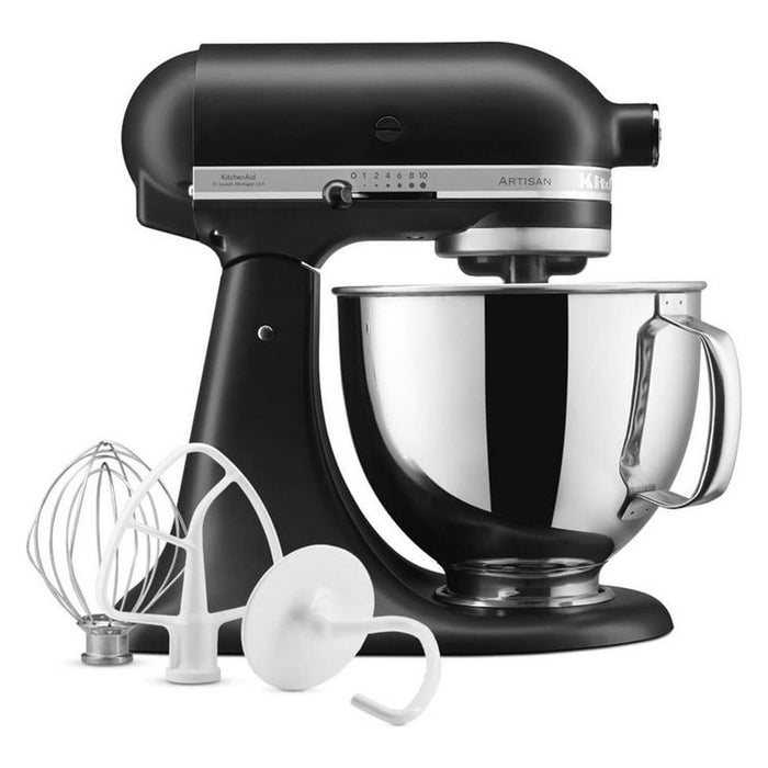 KitchenAid Artisan Küchenmaschine 5KSM125 4,7 L Matt Schwarz mit kippbarem Motorkopf