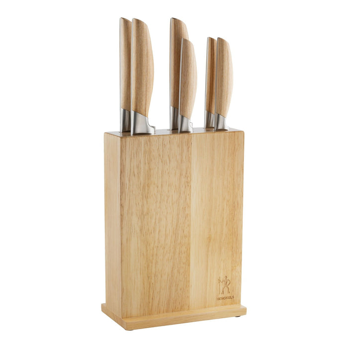 HENCKELS Messerblockset, 7-tlg | Kautschuk-Holz | Natur