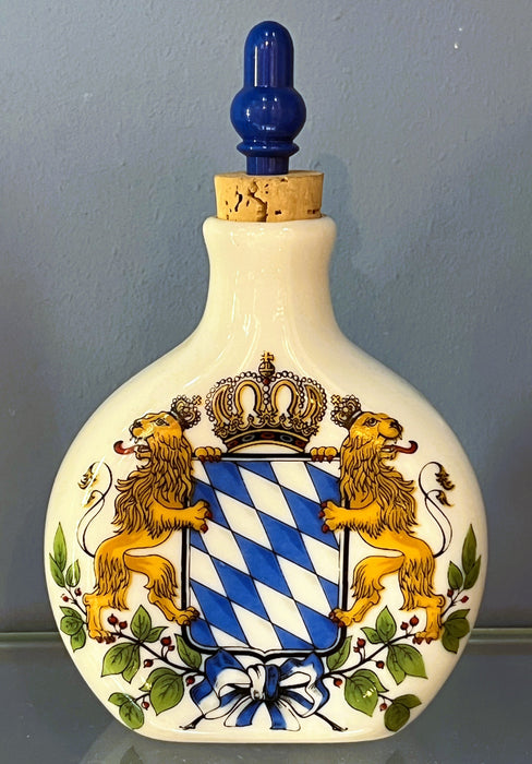 Zimmermann Schnupftabakflasche klein mit Stöpsel bayrische Rautenwappen