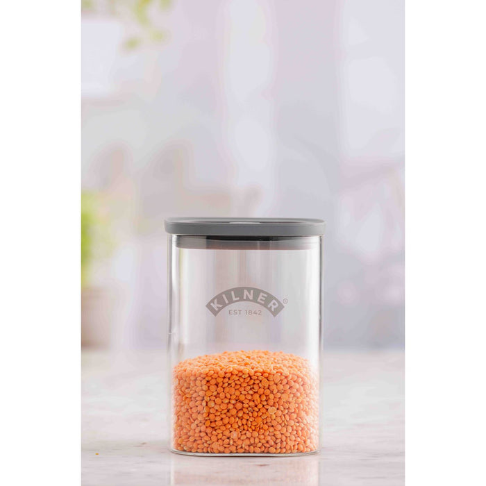 Kilner Glas Vorratsbehälter - Quadratisch, 1 Liter