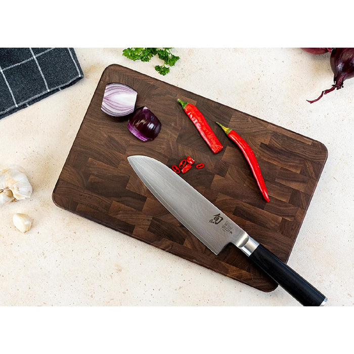 Continenta Schneidebrett 38x25x3 cm Walnuss Stirnholz