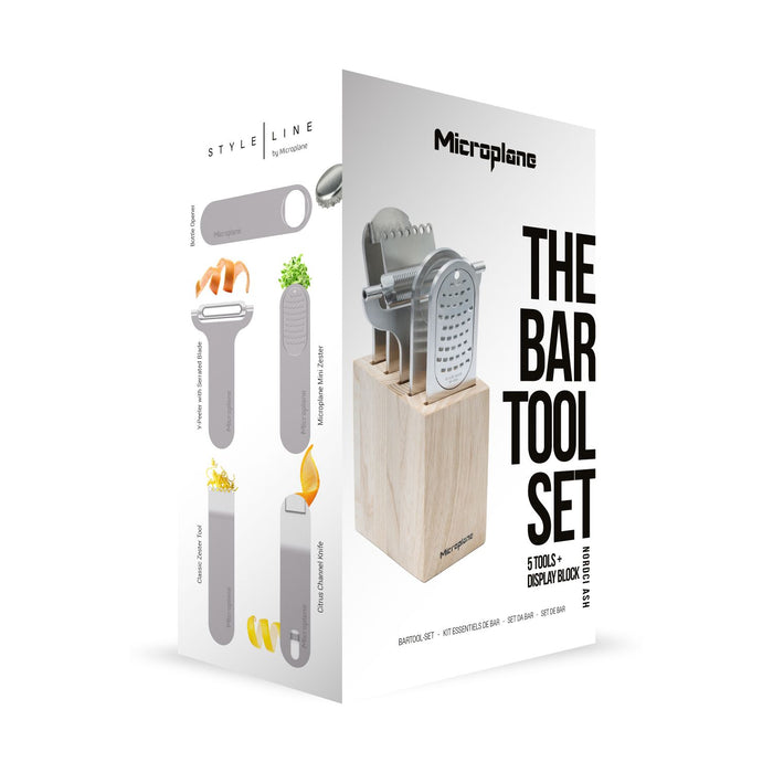 Microplane STYLE LINE  Bar Tool Set 6-Piece Nordic Ash