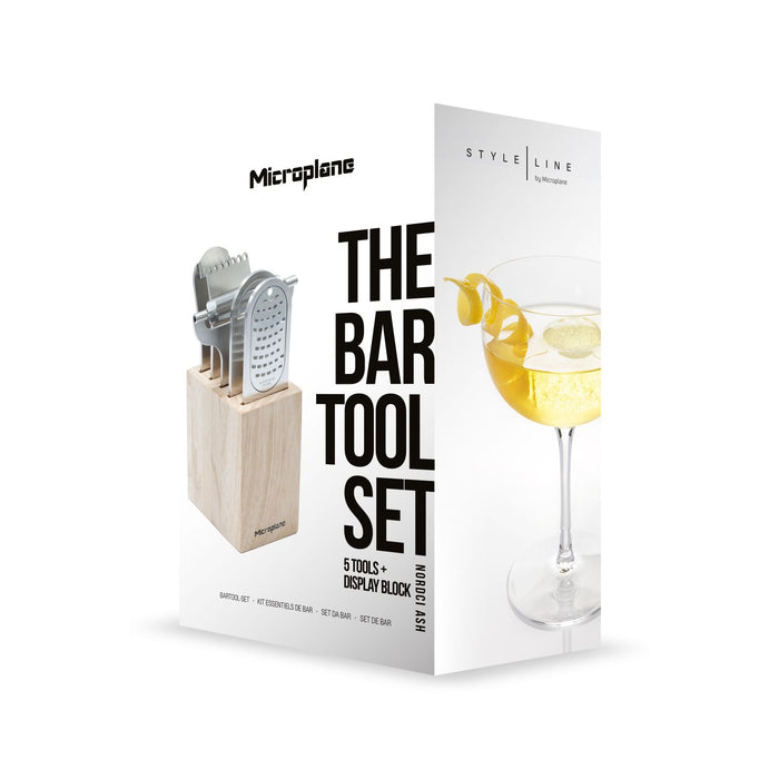 Microplane STYLE LINE  Bar Tool Set 6-Piece Nordic Ash