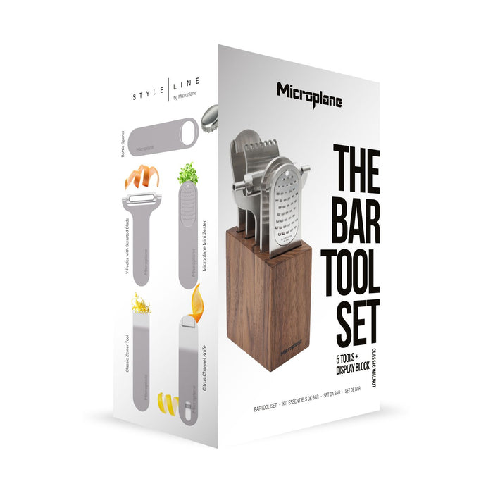 Microplane STYLE LINE  Bar Tool Set 6-Piece Klassik Walnuss
