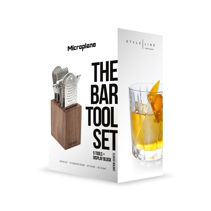Microplane STYLE LINE  Bar Tool Set 6-Piece Klassik Walnuss