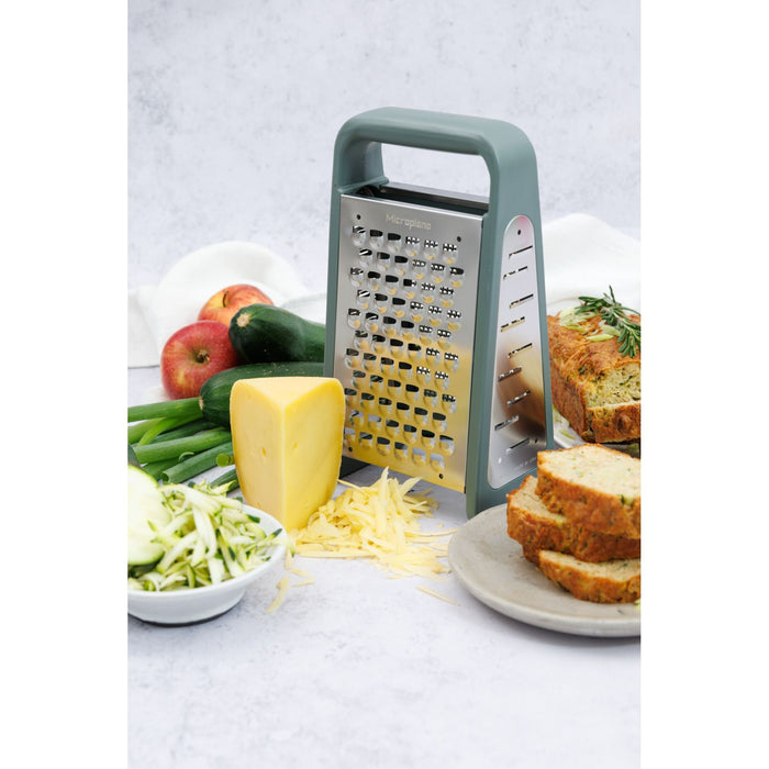 Microplane Box Grater PureCut Eucalyptus Grün