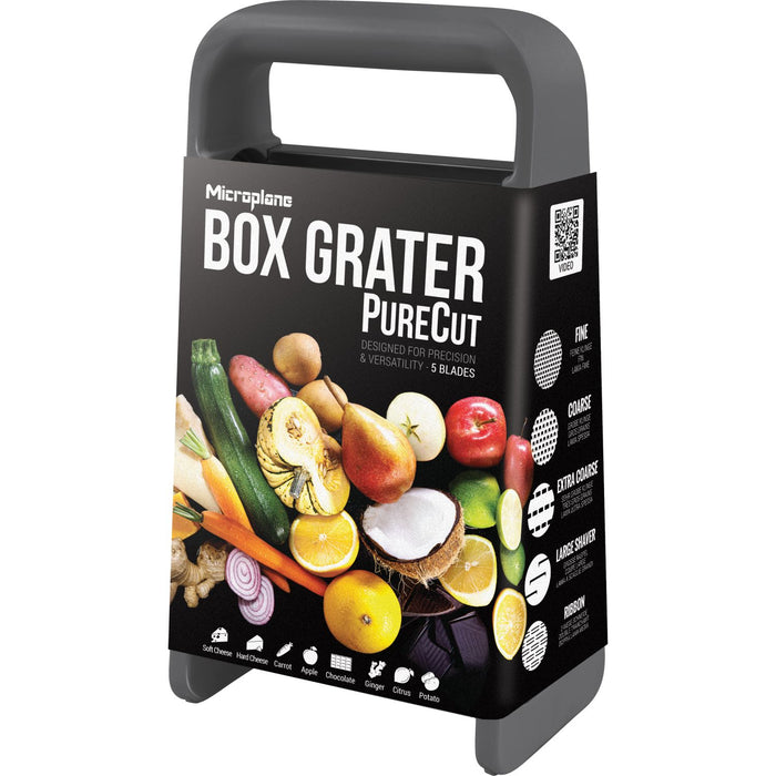 Microplane Box Grater PureCut Anthrazit Grau
