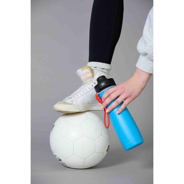 PROFINO Sport-Flasche Active, 600 ml, Edelstahl, blau