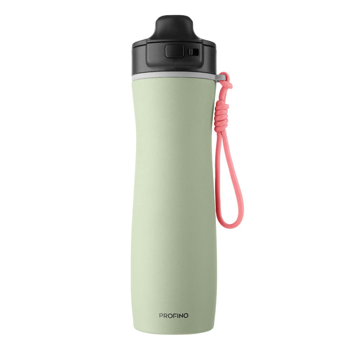 PROFINO Sport-Flasche Active, 600 ml, Edelstahl, grün