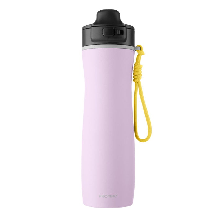 PROFINO Sport-Flasche Active, 600 ml, Edelstahl, Flieder