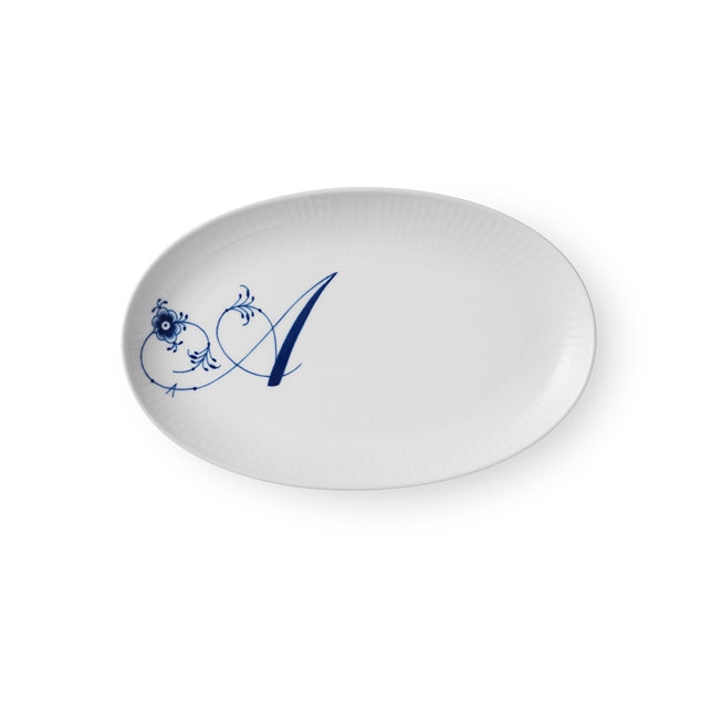 Royal Copenhagen Alphabet-Kollektion Oval Asiette, A, 23,5 cm
