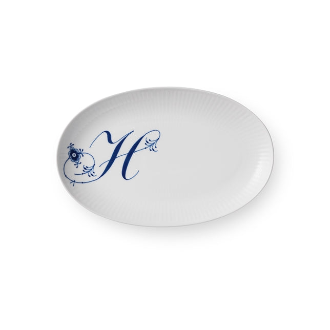 Royal Copenhagen Alphabet-Kollektion Oval Asiette, H, 23,5 cm