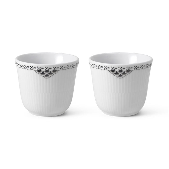 Royal Copenhagen Black Lace Thermo Becher 26cl 2 Stk.