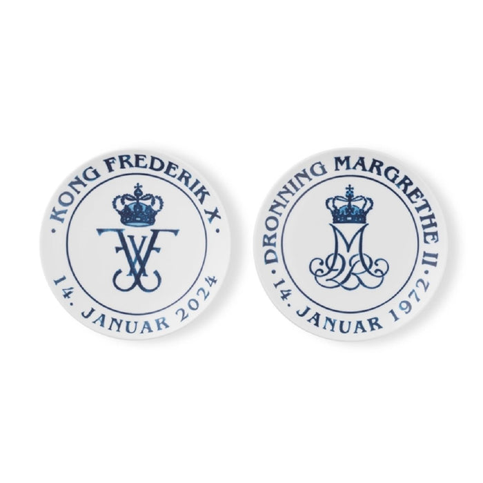 Royal Copenhagen Krönungsteller Set 18 cm, 2 Stk.