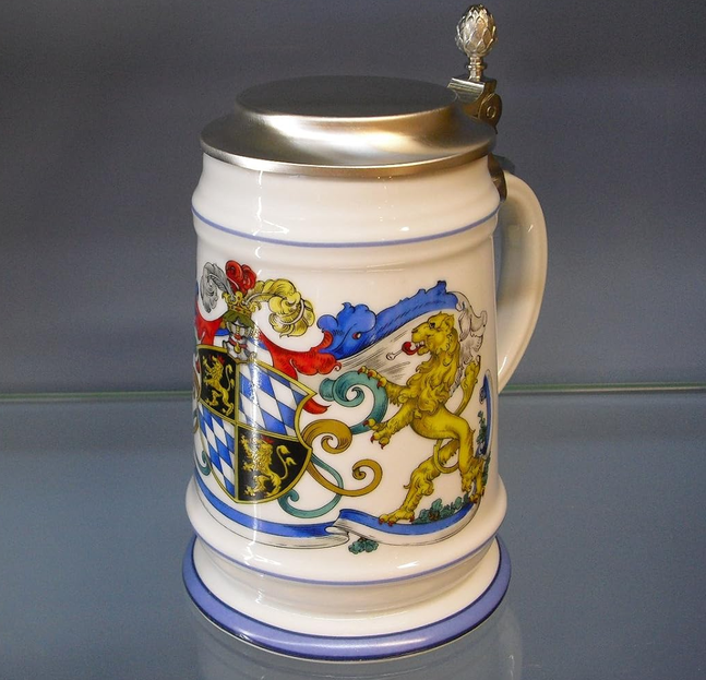 Bierseidel Bier-Krug 0,5 L Wappen mit Löwen
