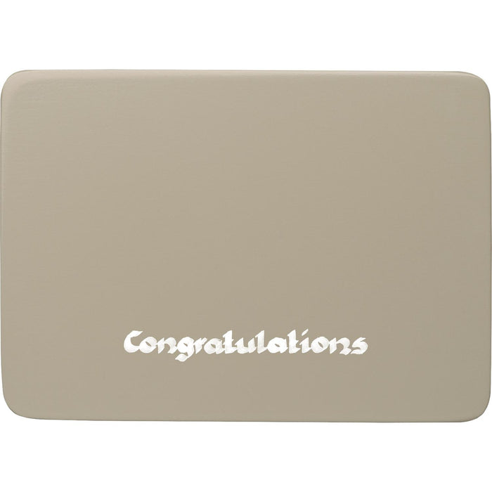 Wendt & Kühn Beschriftete Sockelplatte, silbergrau, 
“Congratulations” („Herzliche Glückwünsche“)*