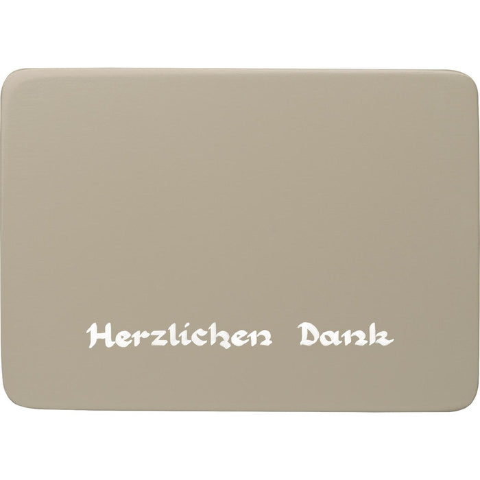 Wendt & Kühn Beschriftete Sockelplatte, silbergrau, „Herzlichen Dank“